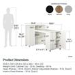 SystemBuild Evolution Lory Hobby and Craft Desk with Storage Cabinet in Gray