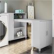 SystemBuild Evolution Lory Hobby and Craft Desk with Storage Cabinet in Gray