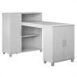 SystemBuild Evolution Lory Hobby and Craft Desk with Storage Cabinet in Gray