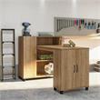 SystemBuild Evolution Lory Hobby and Craft Desk with Storage Cabinet in Natural