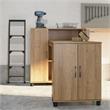 SystemBuild Evolution Lory Hobby and Craft Desk with Storage Cabinet in Natural