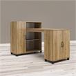 SystemBuild Evolution Lory Hobby and Craft Desk with Storage Cabinet in Natural