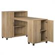 SystemBuild Evolution Lory Hobby and Craft Desk with Storage Cabinet in Natural