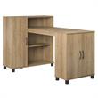 SystemBuild Evolution Lory Hobby and Craft Desk with Storage Cabinet in Natural