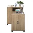 SystemBuild Evolution Lory Hobby and Craft Desk with Storage Cabinet in Natural
