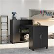 Systembuild Evolution Lory Hobby and Craft Desk with Storage Cabinet in Black