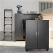 Systembuild Evolution Lory Hobby and Craft Desk with Storage Cabinet in Black