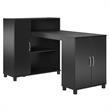 Systembuild Evolution Lory Hobby and Craft Desk with Storage Cabinet in Black
