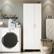 Systembuild Lory Tall Asymmetrical Storage Cabinet in White