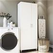 Systembuild Lory Tall Asymmetrical Storage Cabinet in White