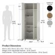 Systembuild Lory Tall Asymmetrical Storage Cabinet in White