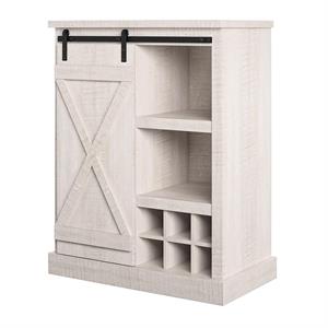 ameriwood home knox county bar cabinet in rustic white