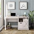 Ameriwood Home Knox County Single Pedestal Computer Desk in Rustic White