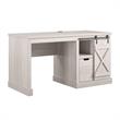 Ameriwood Home Knox County Single Pedestal Computer Desk in Rustic White