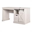 Ameriwood Home Knox County Single Pedestal Computer Desk in Rustic White