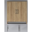 Systembuild Evolution Lory 2 Door Wall Cabinet with Hanging Rod in Natural