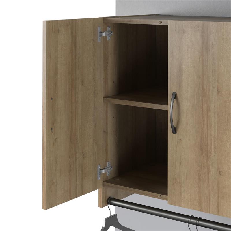 Systembuild Evolution Lory 2 Door Wall Cabinet with Hanging Rod in Natural