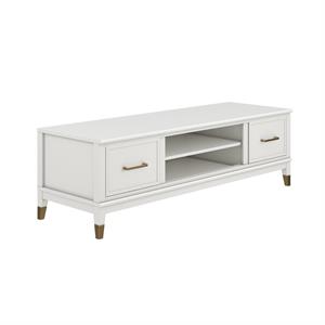 cosmoliving by cosmopolitan westerleigh tv stand for tvs up to 65 in white