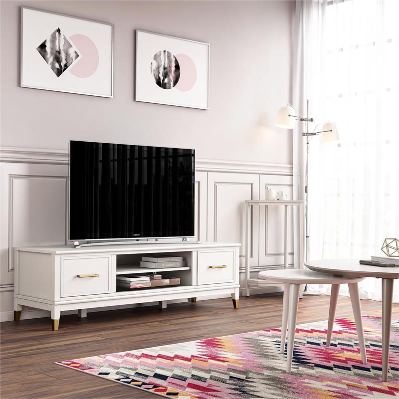 CosmoLiving by Cosmopolitan Westerleigh TV Stand for TVs up to 65 in White