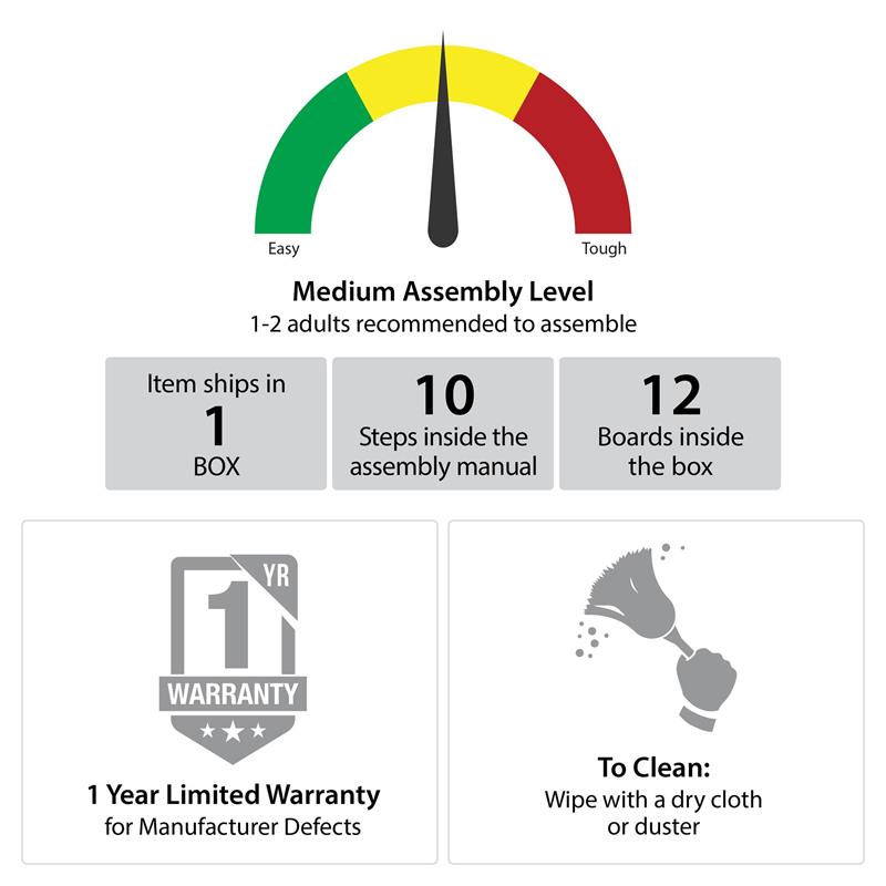 Ameriwood Home Structure Audio Pier in Sterling Oak Wood Veneer with Black Metal