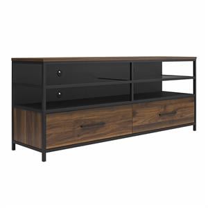 Ameriwood Home Structure TV Stand for TVs up to 60&quot in Walnut Wood Veneer