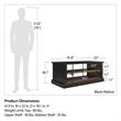 Ameriwood Home Hoffman Rustic Coffee Table with 2 Shelves in Black and Walnut