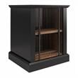 Ameriwood Home Hoffman Rustic End Table with 2 Open Shelves in Black and Walnut