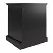 Ameriwood Home Hoffman Rustic End Table with 2 Open Shelves in Black and Walnut