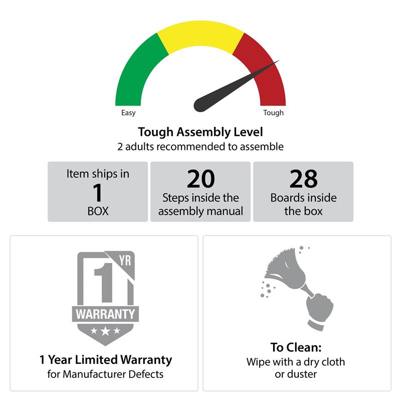 Ameriwood Home Elmcroft Wide Mantel with Linear Electric Fireplace in Black Oak