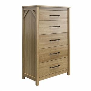 ameriwood home augusta 5 drawer tall dresser with easy assembly in natural