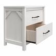 Ameriwood Home Augusta 2 Drawer Nightstand with Easy Assembly in Ivory Oak