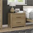 Ameriwood Home Augusta 2 Drawer Nightstand with Easy Assembly in Natural