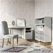 CosmoLiving by Cosmopolitan Scarlett Single Pedestal Desk in White