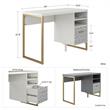 CosmoLiving by Cosmopolitan Scarlett Single Pedestal Desk in White