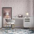 CosmoLiving by Cosmopolitan Scarlett Single Pedestal Desk in White