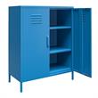Novogratz Cache 2 Door Metal Locker Storage Cabinet in Blue