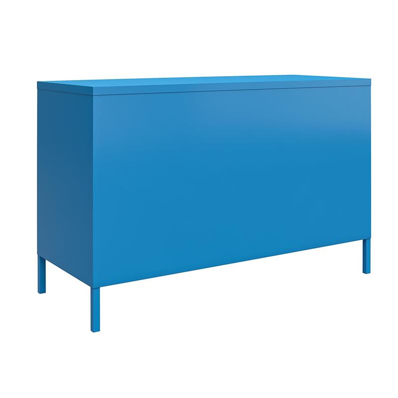 Novogratz Cache 2 Door Metal Locker Accent Cabinet in Blue