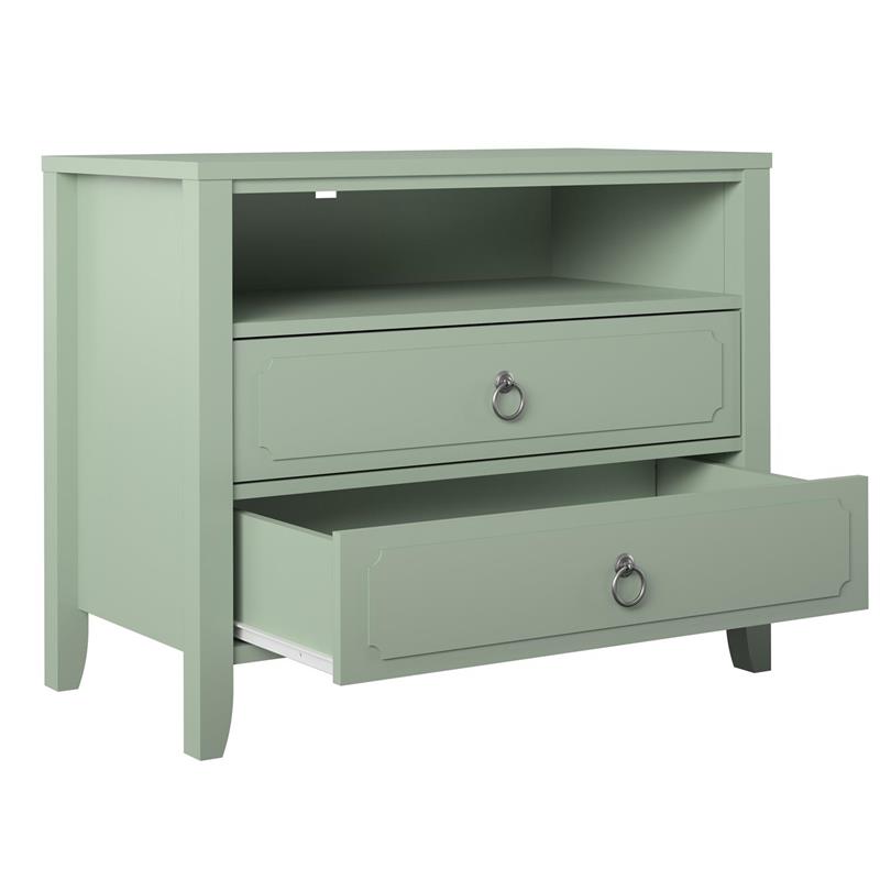 Novogratz Her Majesty 2 Drawer Nightstand in Green