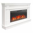 Ameriwood Home Elmcroft Wide Mantel with Linear Electric Fireplace in White