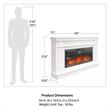 Ameriwood Home Elmcroft Wide Mantel with Linear Electric Fireplace in White