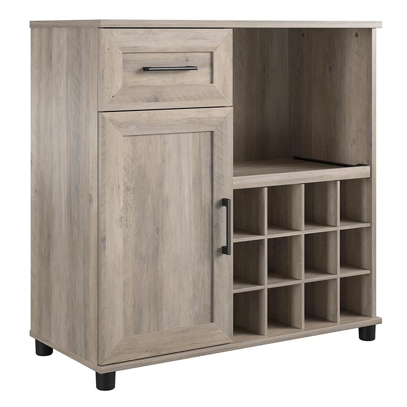 Systembuild Evolution Dwyer Bar Cabinet in Gray Oak