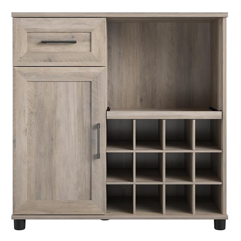 Systembuild Evolution Dwyer Bar Cabinet in Gray Oak