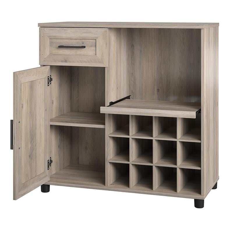 Systembuild Evolution Dwyer Bar Cabinet in Gray Oak