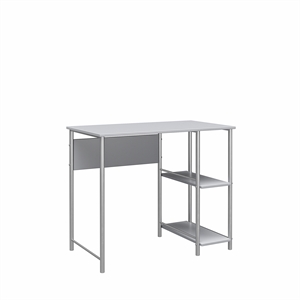 mainstays garrett metal student computer desk in gray