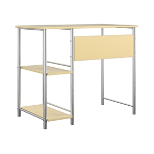 mainstays basic metal student computer desk in yellow