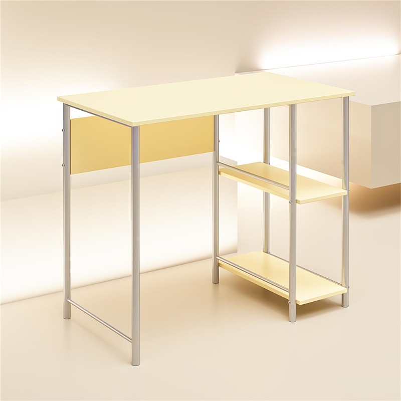 Mainstays Basic Metal Student Computer Desk in Yellow Cymax Business