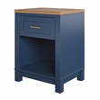Ameriwood Home Armada Nightstand in Navy with Walnut top