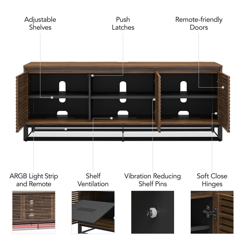Alphason Media Console with Steel Base for TVs up to 77