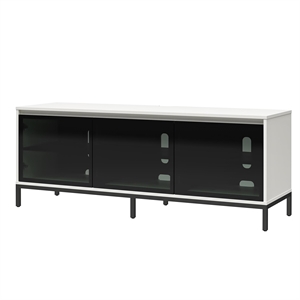 alphason media console with steel post base for tvs up to 77