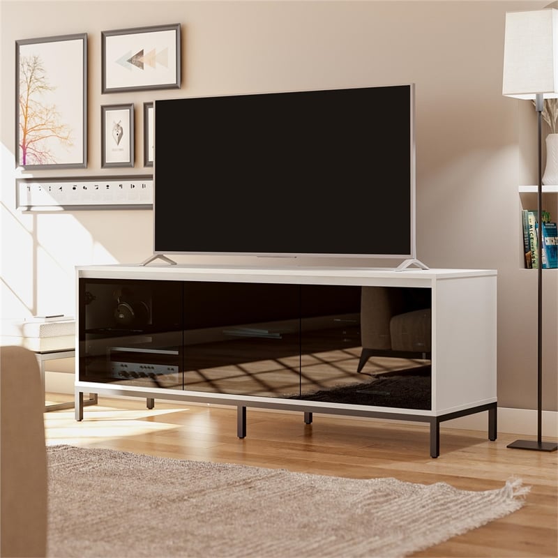 Alphason Media Console with Steel Post Base for TVs up to 77